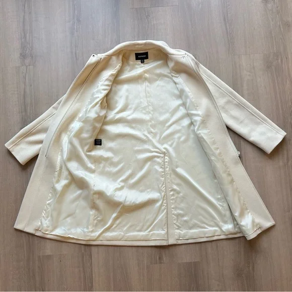 Express Classic Cream Wool Coat - Picture 6 of 9